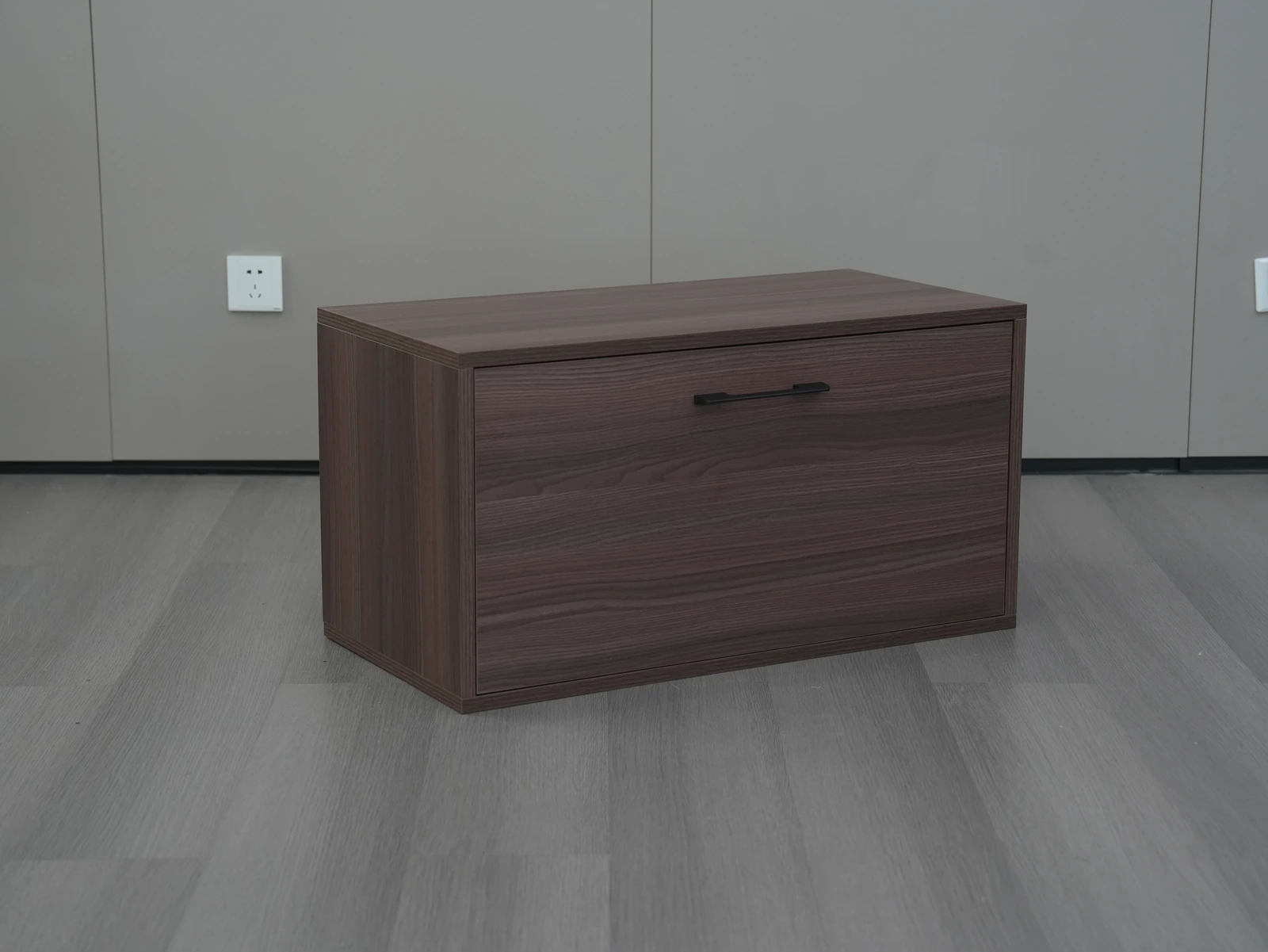 Modern Minimalist Dark Walnut TV Stand F6001 detail 4