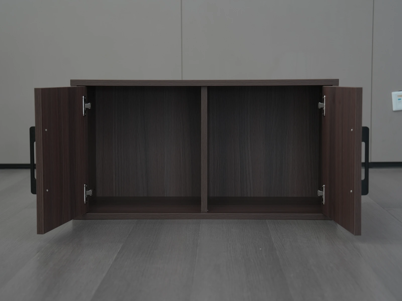 Dark Walnut Double Door TV Stand F6002 - Front View