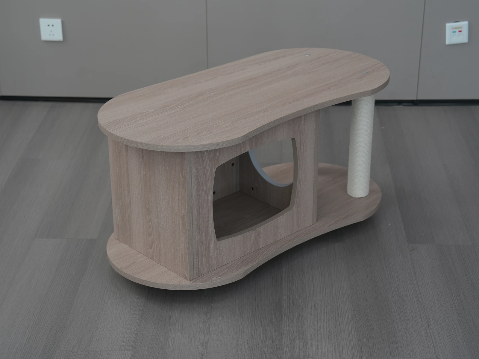 Multifunctional Cat Condo Pet Cabinet Z002 - Living Room Placement
