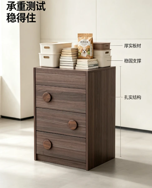 Mid-Century Four-Drawer Storage Cabinet E5005 detail 12