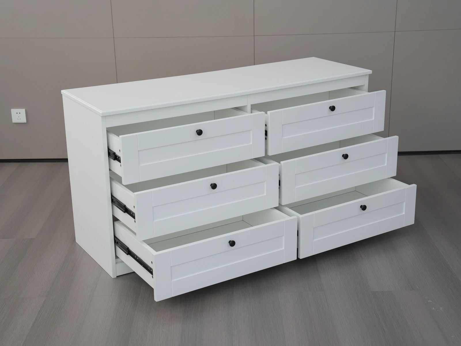 White Six-Drawer Cabinet E5002 detail 6