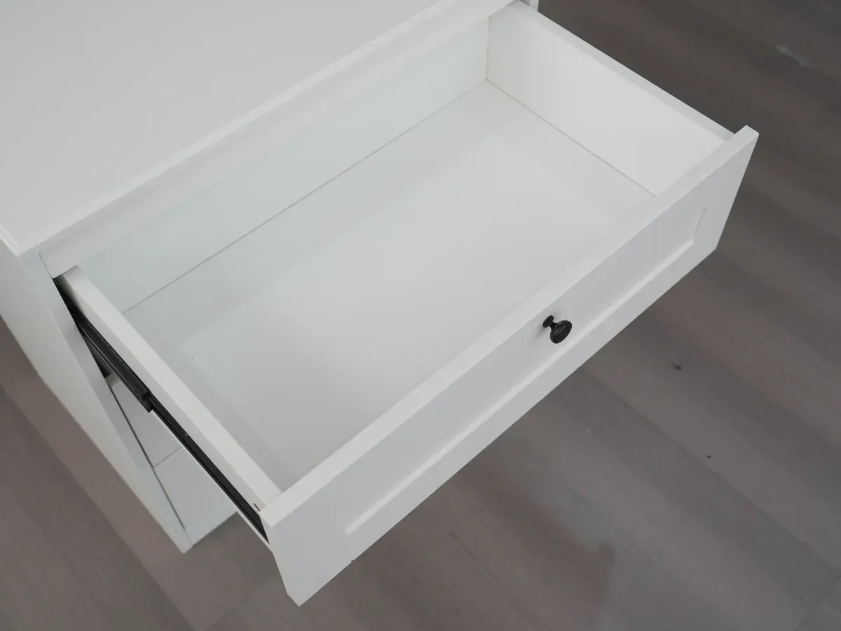 Minimalist White 3-Drawer Storage Dresser E5006 - Dimensions Diagram