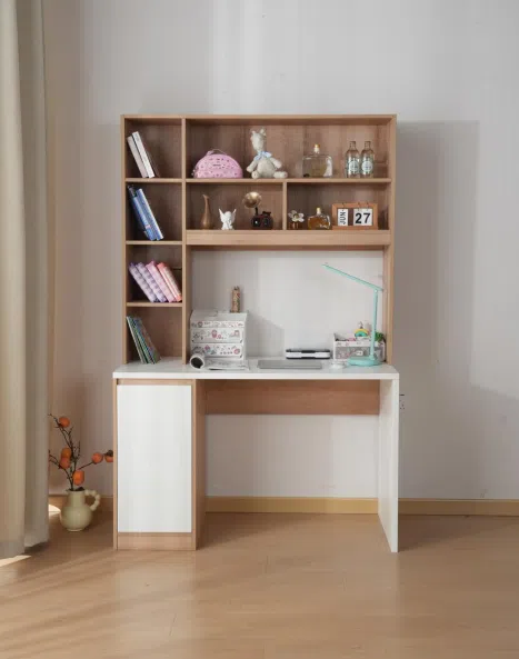 Modern Multifunctional Desk with Bookshelf Combo D4000 Detail 10