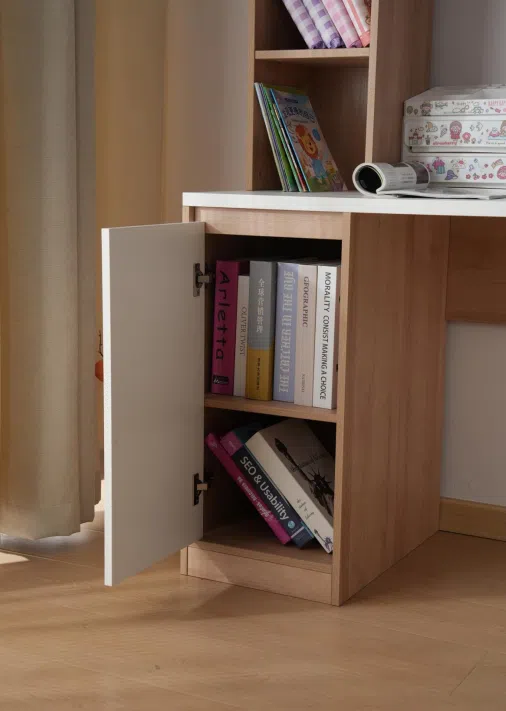 Modern Multifunctional Desk with Bookshelf Combo D4000 Detail 7