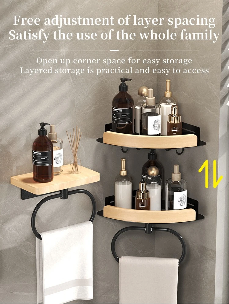 Wall-Mounted Bathroom Toiletries & Shampoo Shelf detail 12