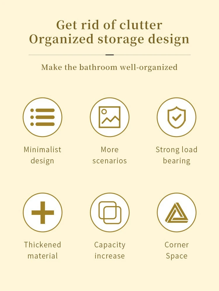 Wall-Mounted Bathroom Toiletries & Shampoo Shelf detail 2