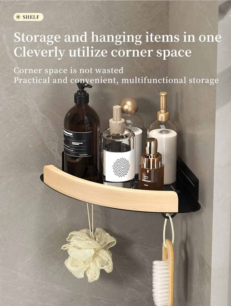 Wall-Mounted Bathroom Toiletries & Shampoo Shelf detail 6