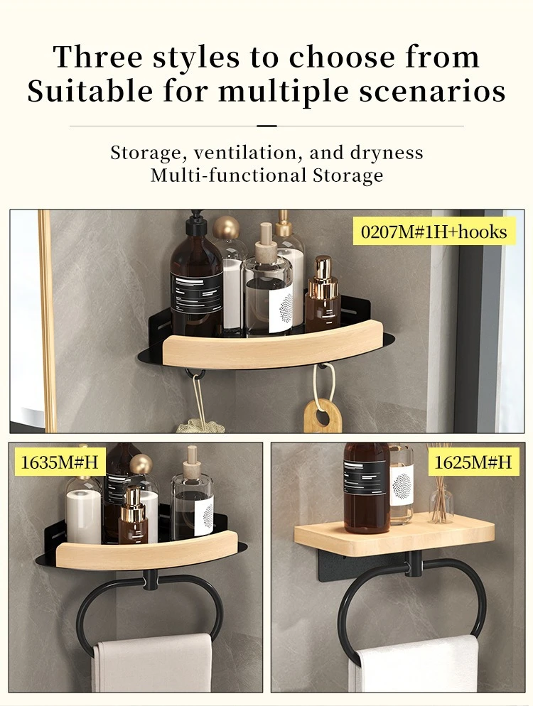 Wall-Mounted Bathroom Toiletries & Shampoo Shelf detail 9