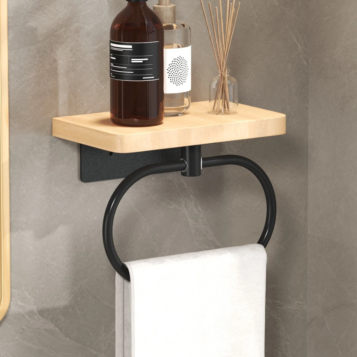 Wall-Mounted Bathroom Toiletries & Shampoo Shelf - View 2