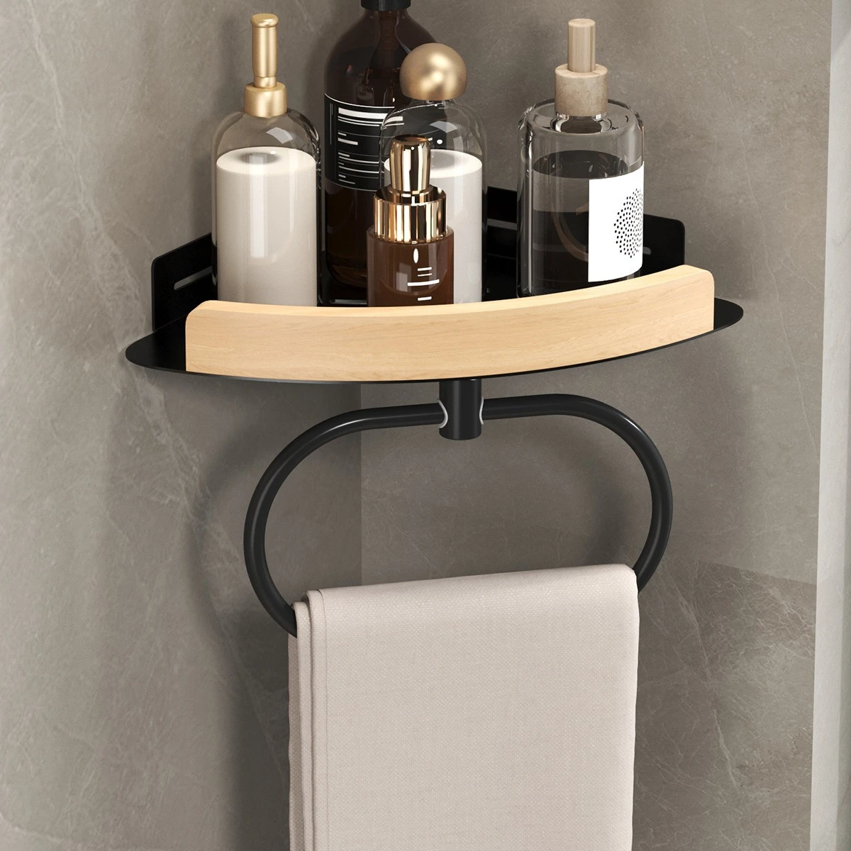 Wall-Mounted Bathroom Toiletries & Shampoo Shelf - View 3