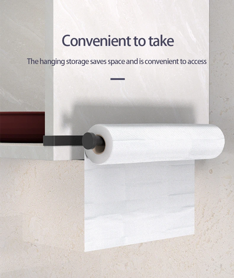 Under-Cabinet Kitchen Paper Towel & Wrap Holder detail 3