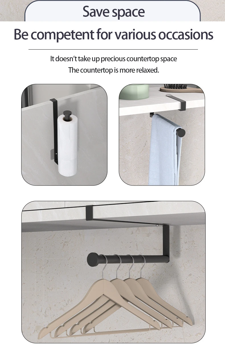 Under-Cabinet Kitchen Paper Towel & Wrap Holder detail 4