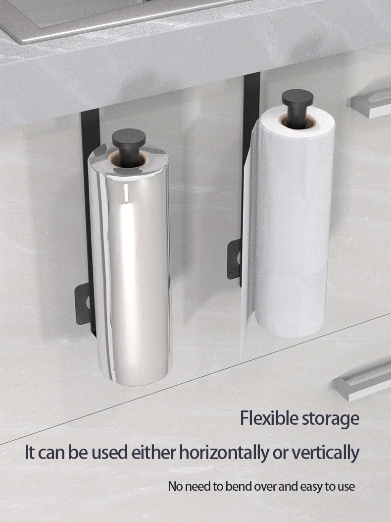 Under-Cabinet Kitchen Paper Towel & Wrap Holder detail 5