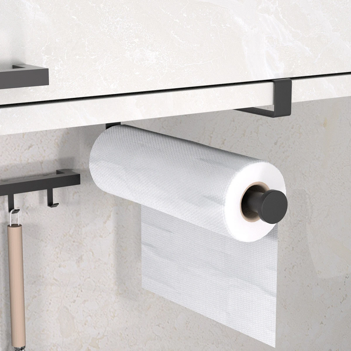 Under-Cabinet Kitchen Paper Towel & Wrap Holder - View 2