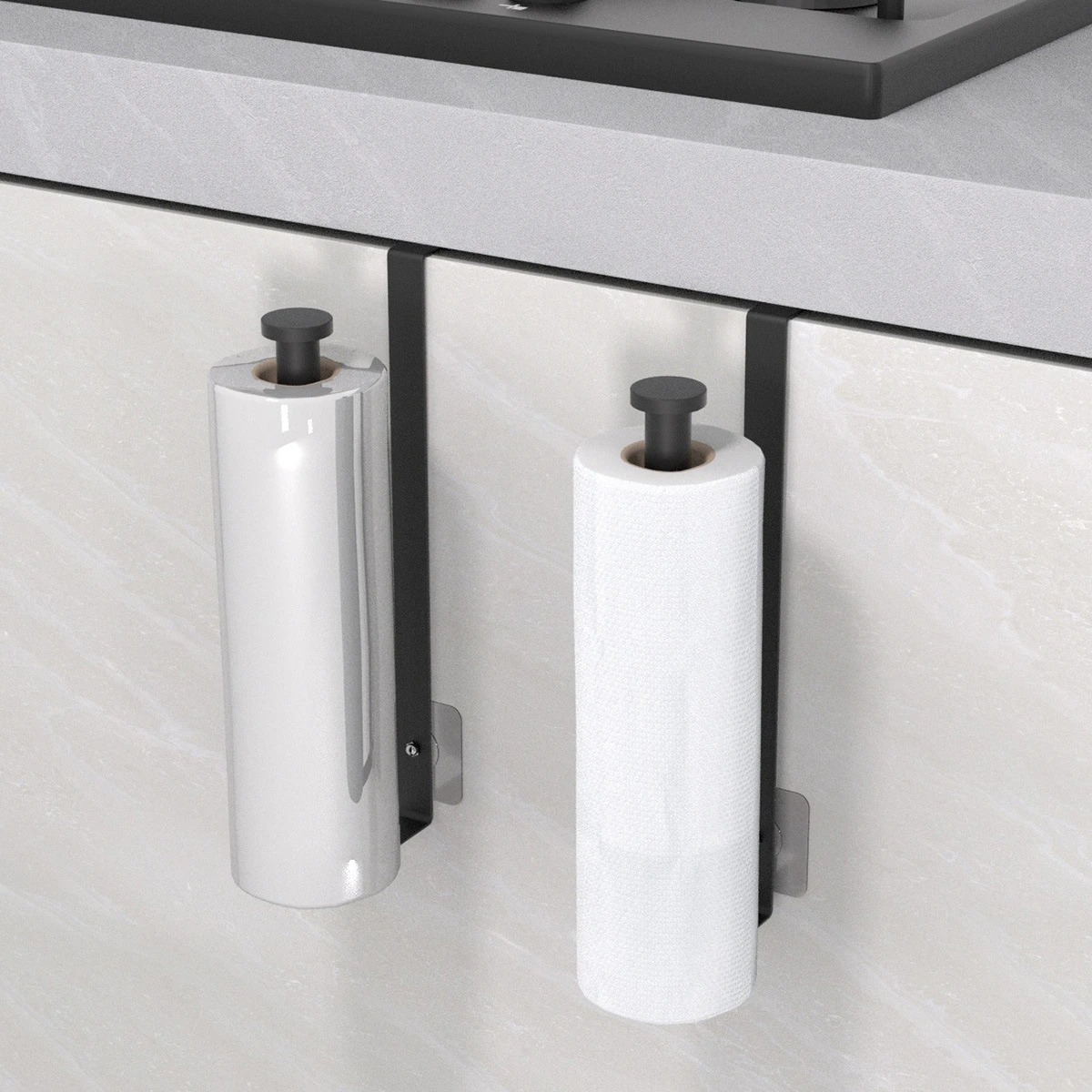 Under-Cabinet Kitchen Paper Towel & Wrap Holder - View 1