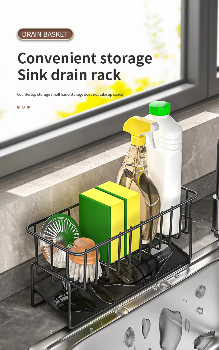 Countertop Sink Sponge & Dish Soap Caddy Organizer detail 1