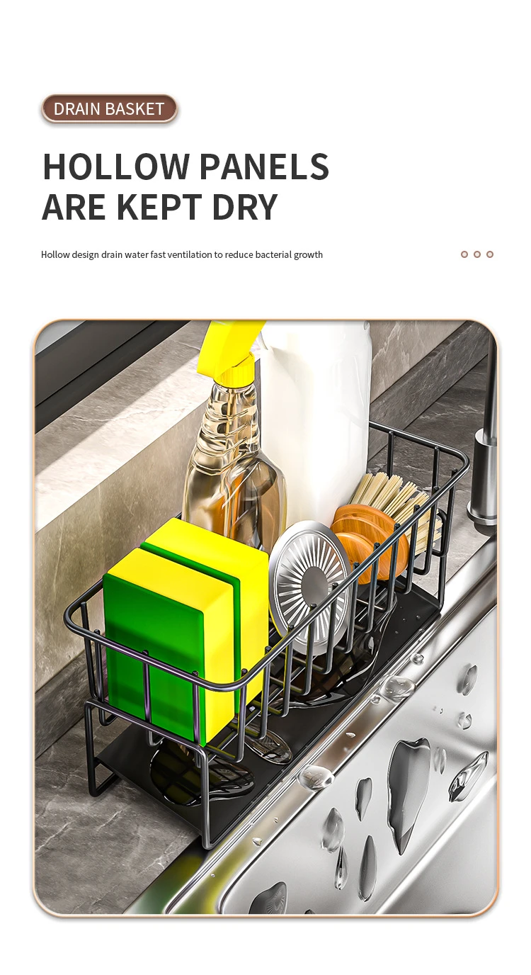Countertop Sink Sponge & Dish Soap Caddy Organizer detail 8