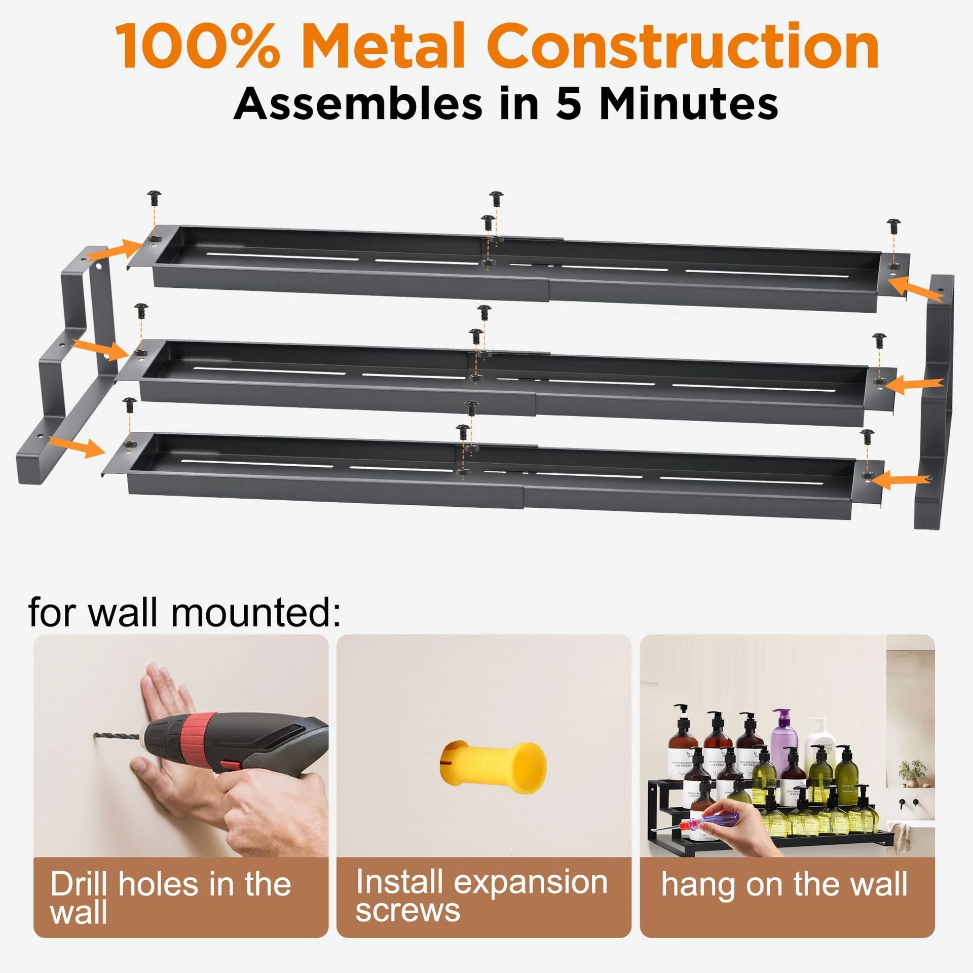Expandable Tiered Step Spice & Bottle Organizer detail 6