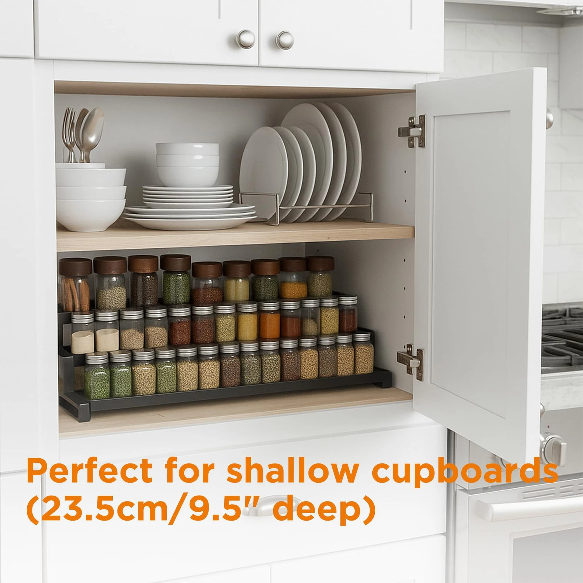 Expandable Tiered Step Spice & Bottle Organizer - View 2