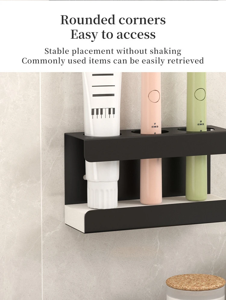 Wall-Mounted Toothbrush & Toothpaste Holder Caddy detail 15
