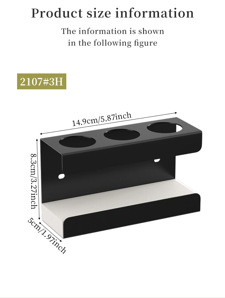 Wall-Mounted Toothbrush & Toothpaste Holder Caddy detail 4