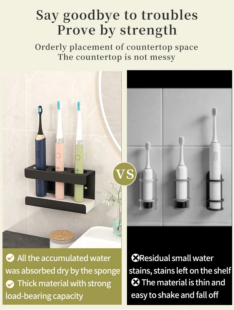 Wall-Mounted Toothbrush & Toothpaste Holder Caddy detail 5