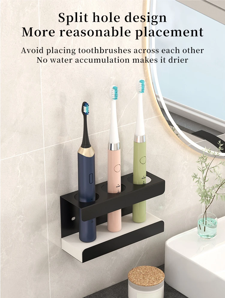Wall-Mounted Toothbrush & Toothpaste Holder Caddy detail 8