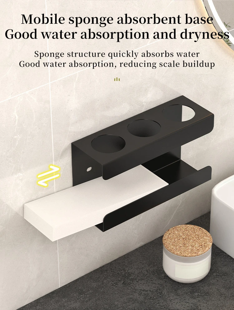Wall-Mounted Toothbrush & Toothpaste Holder Caddy detail 9