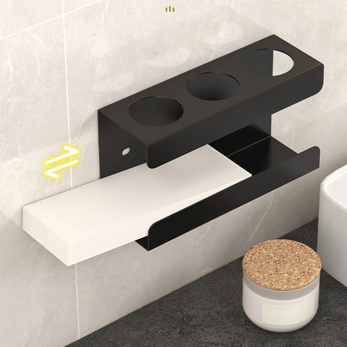 Wall-Mounted Toothbrush & Toothpaste Holder Caddy - View 3