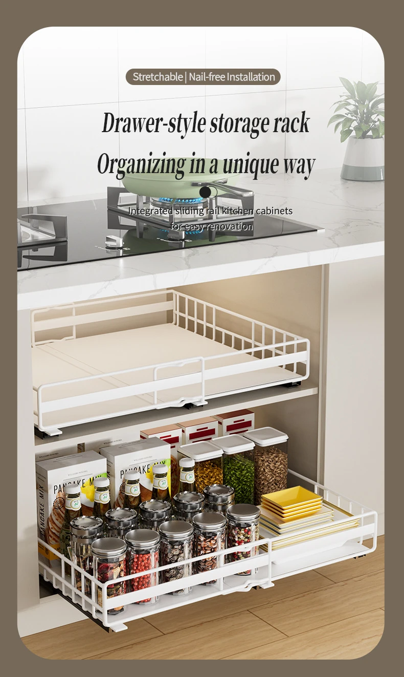 2-Tier Under Sink Pull-Out Storage Organizer detail 1