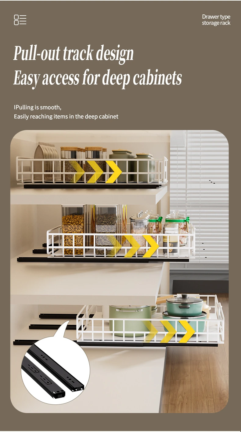 2-Tier Under Sink Pull-Out Storage Organizer detail 4