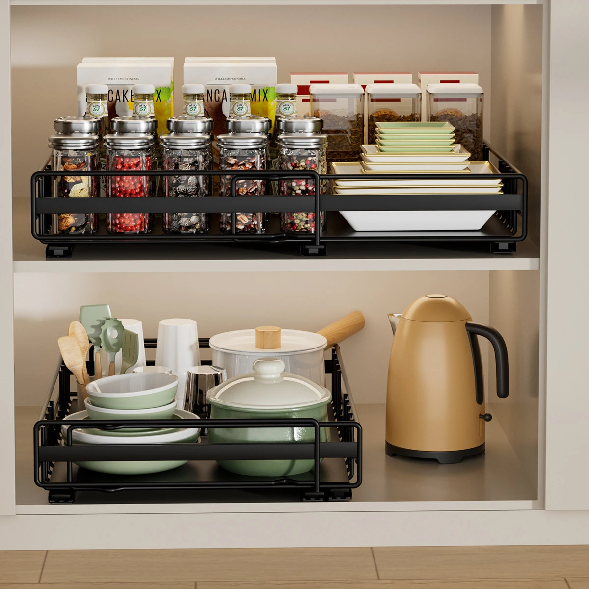 2-Tier Under Sink Pull-Out Storage Organizer - View 2