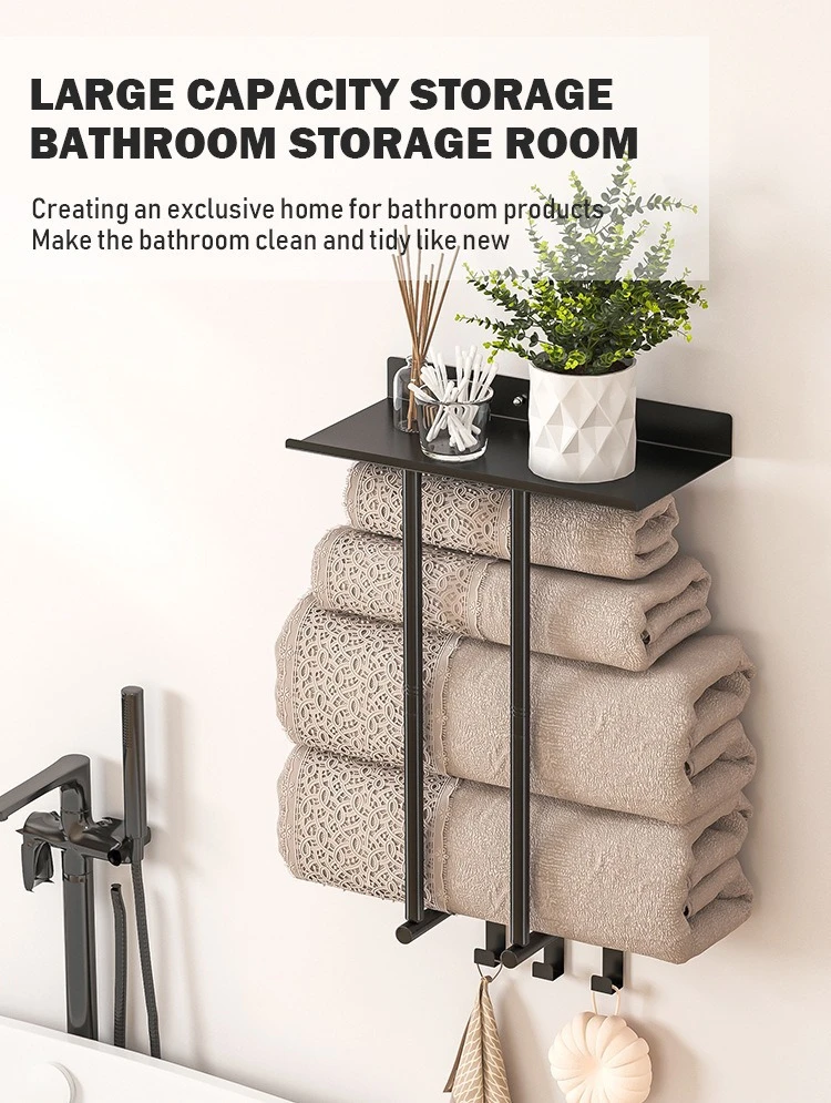 Multi-Layer 90° Folding Bathroom Towel Rack detail 10