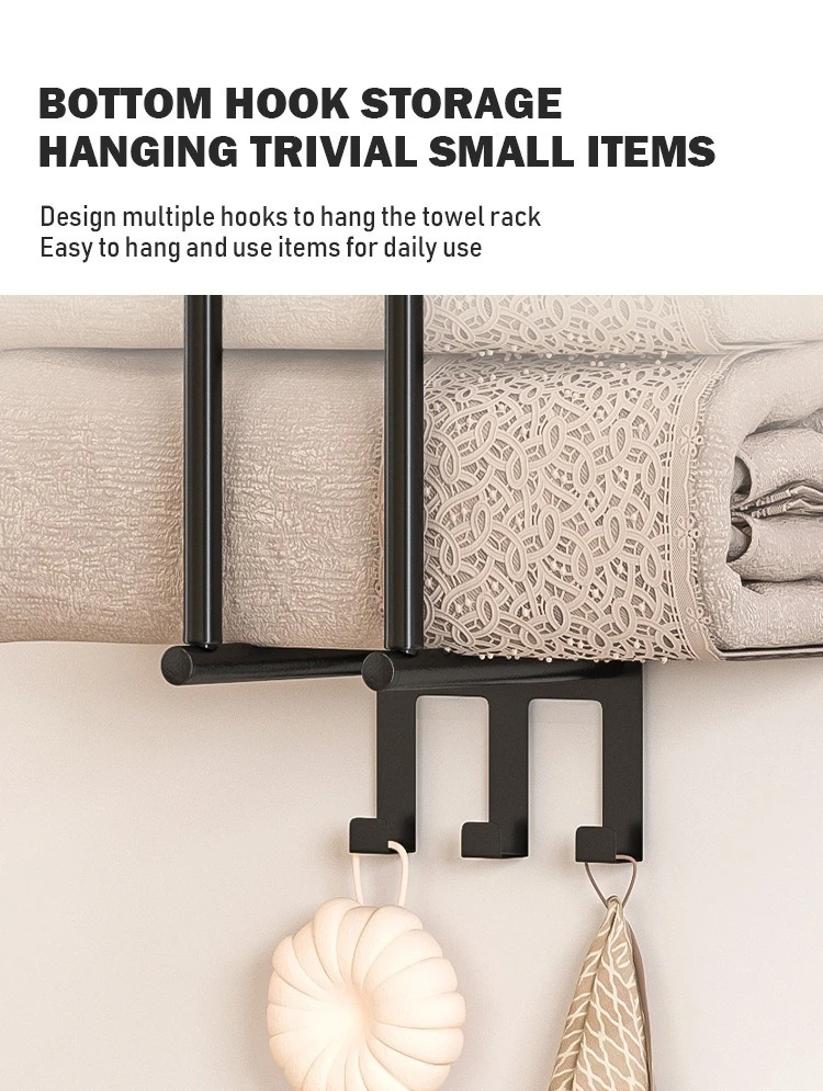 Multi-Layer 90° Folding Bathroom Towel Rack detail 11