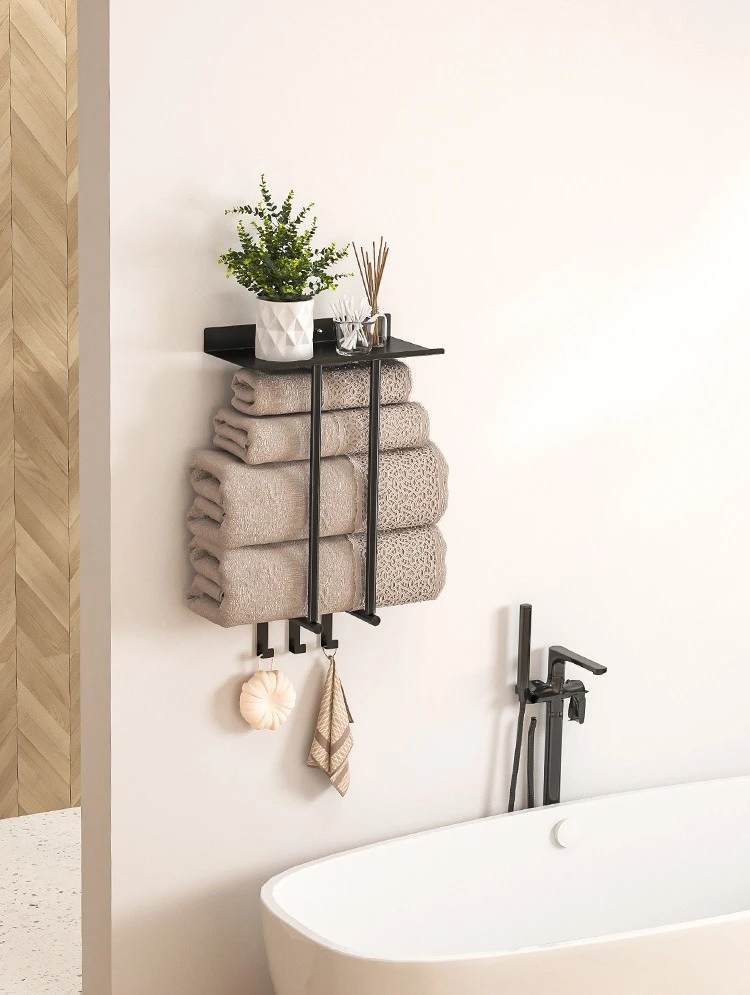 Multi-Layer 90° Folding Bathroom Towel Rack detail 14