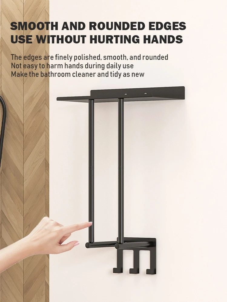 Multi-Layer 90° Folding Bathroom Towel Rack detail 13