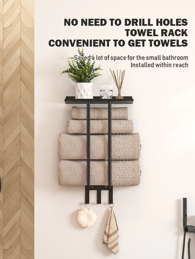 Multi-Layer 90° Folding Bathroom Towel Rack detail 2