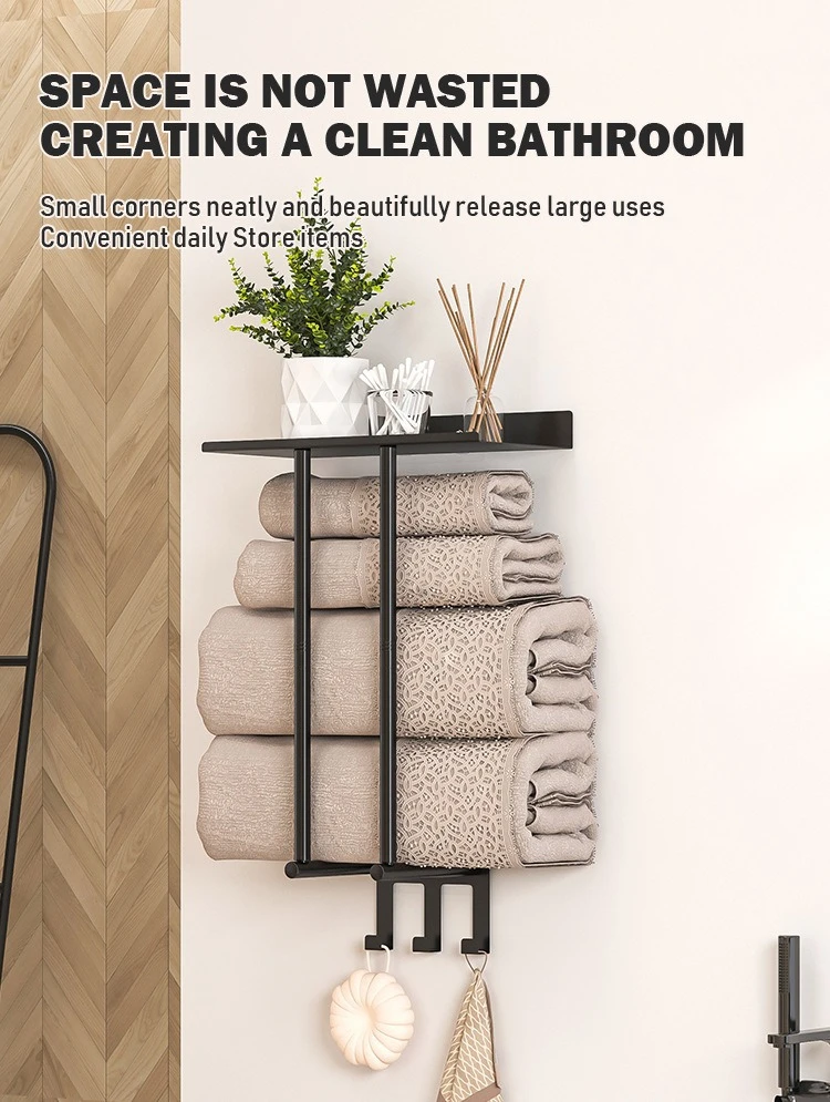 Multi-Layer 90° Folding Bathroom Towel Rack detail 4