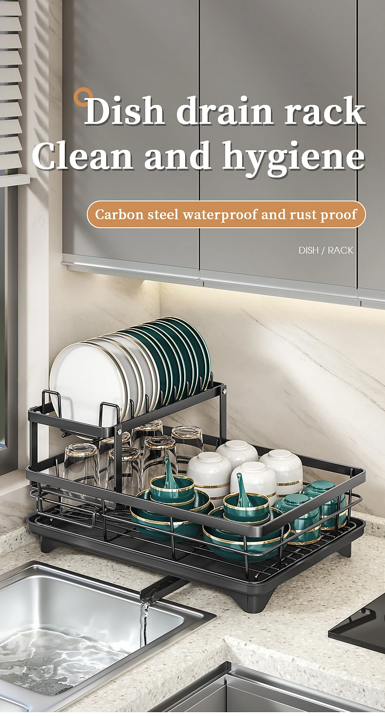 Enclosed Kitchen Dish Cabinet Drying Rack detail 2