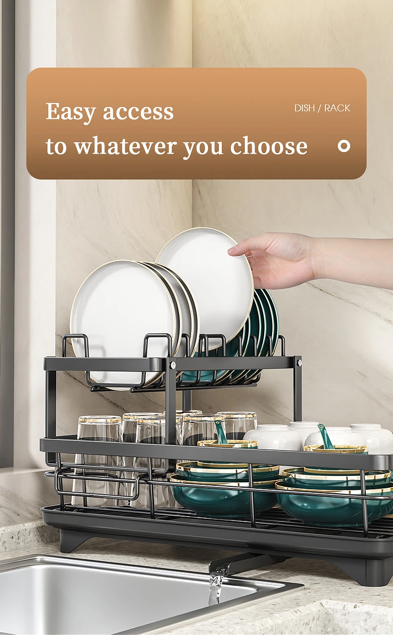 Enclosed Kitchen Dish Cabinet Drying Rack detail 7