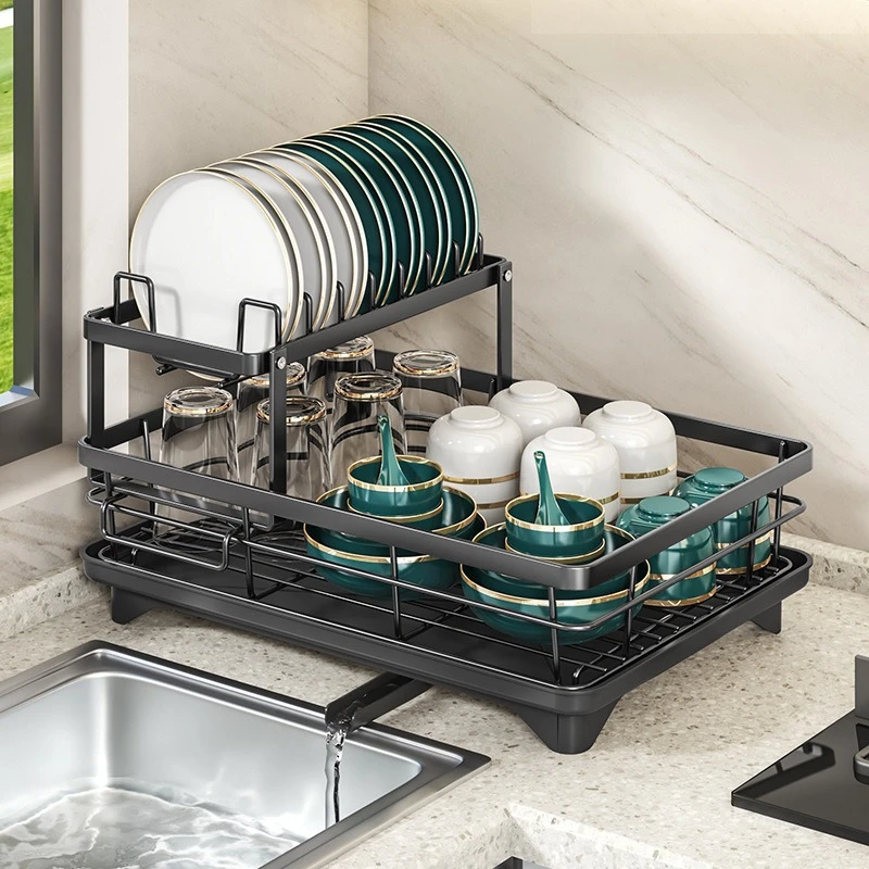 Enclosed Kitchen Dish Cabinet Drying Rack - View 2