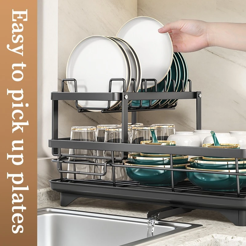 Enclosed Kitchen Dish Cabinet Drying Rack - View 3
