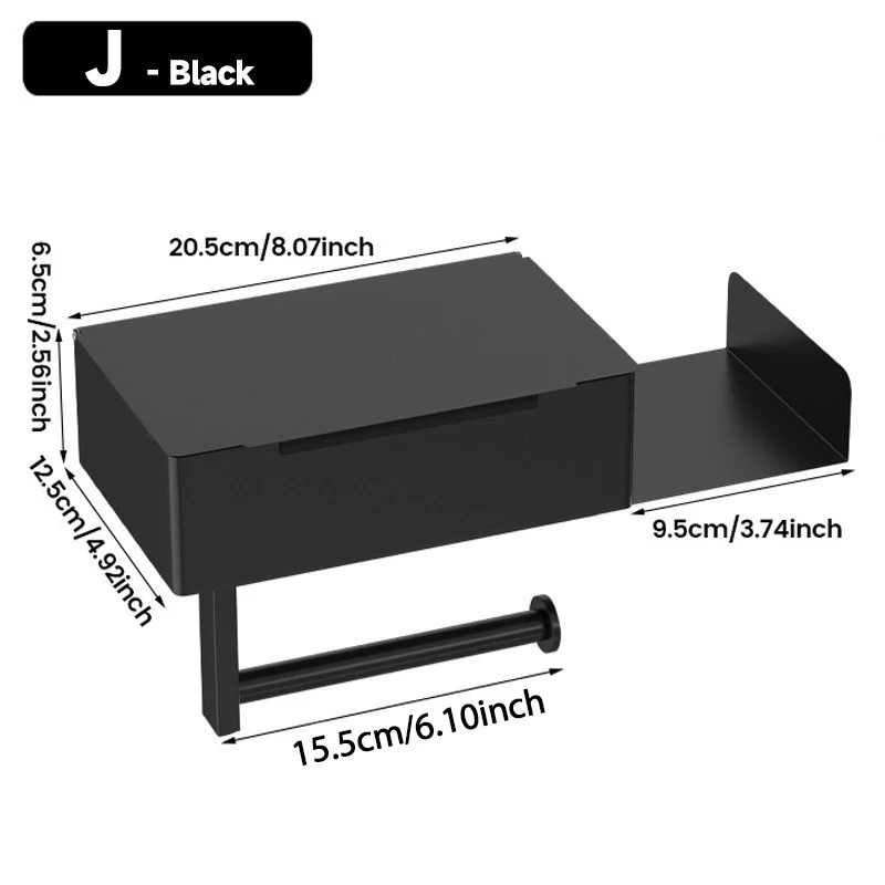 Waterproof Toilet Paper Dispenser with Phone Shelf - View 10