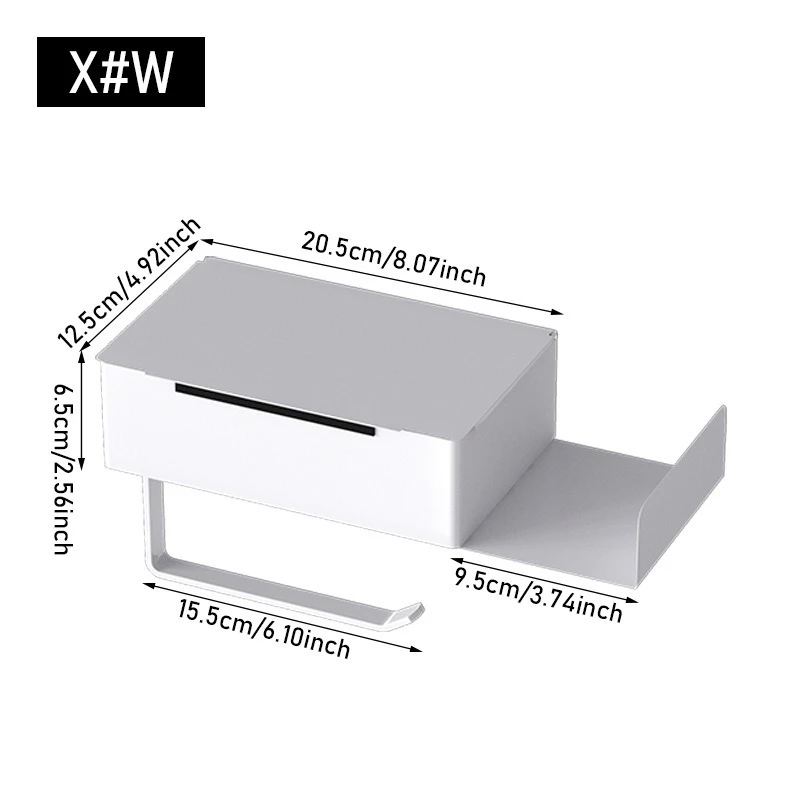 Waterproof Toilet Paper Dispenser with Phone Shelf - View 6