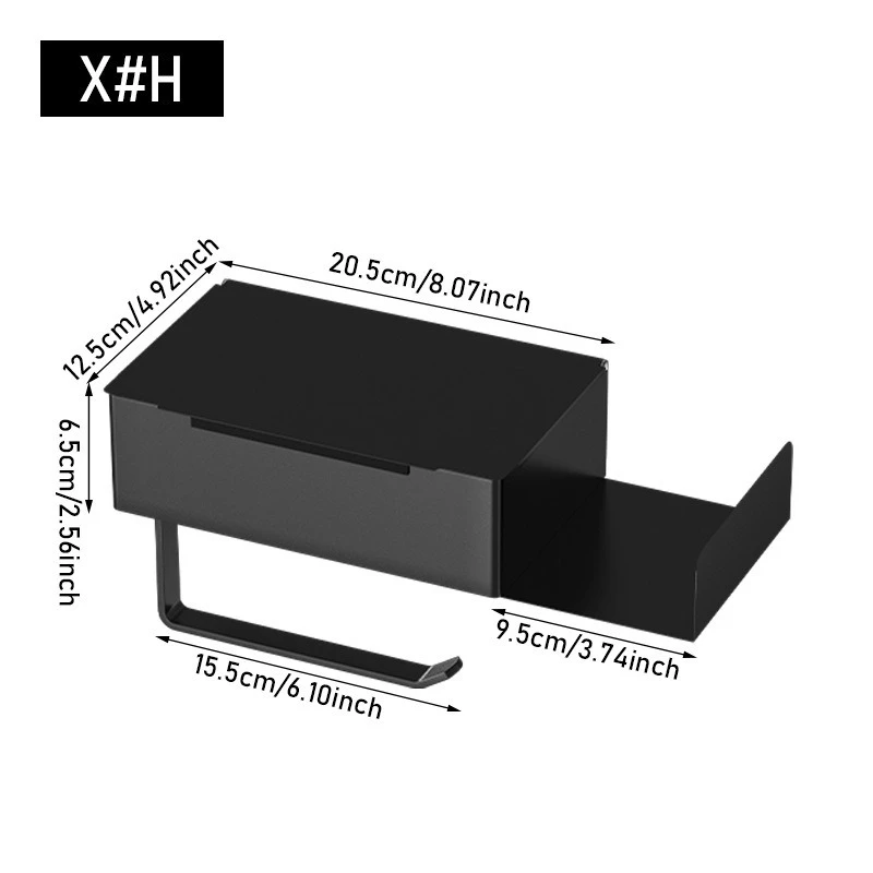 Waterproof Toilet Paper Dispenser with Phone Shelf - View 7