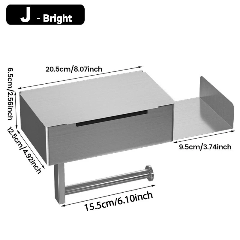 Waterproof Toilet Paper Dispenser with Phone Shelf - View 9