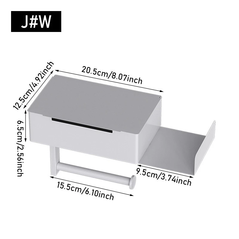 Waterproof Toilet Paper Dispenser with Phone Shelf - View 8
