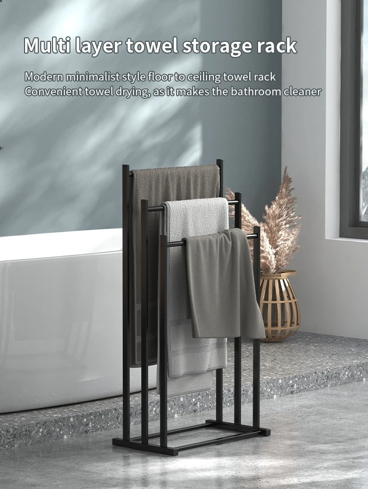 3-Tier Wall-Mounted Bath Towel & Toiletries Shelf detail 2