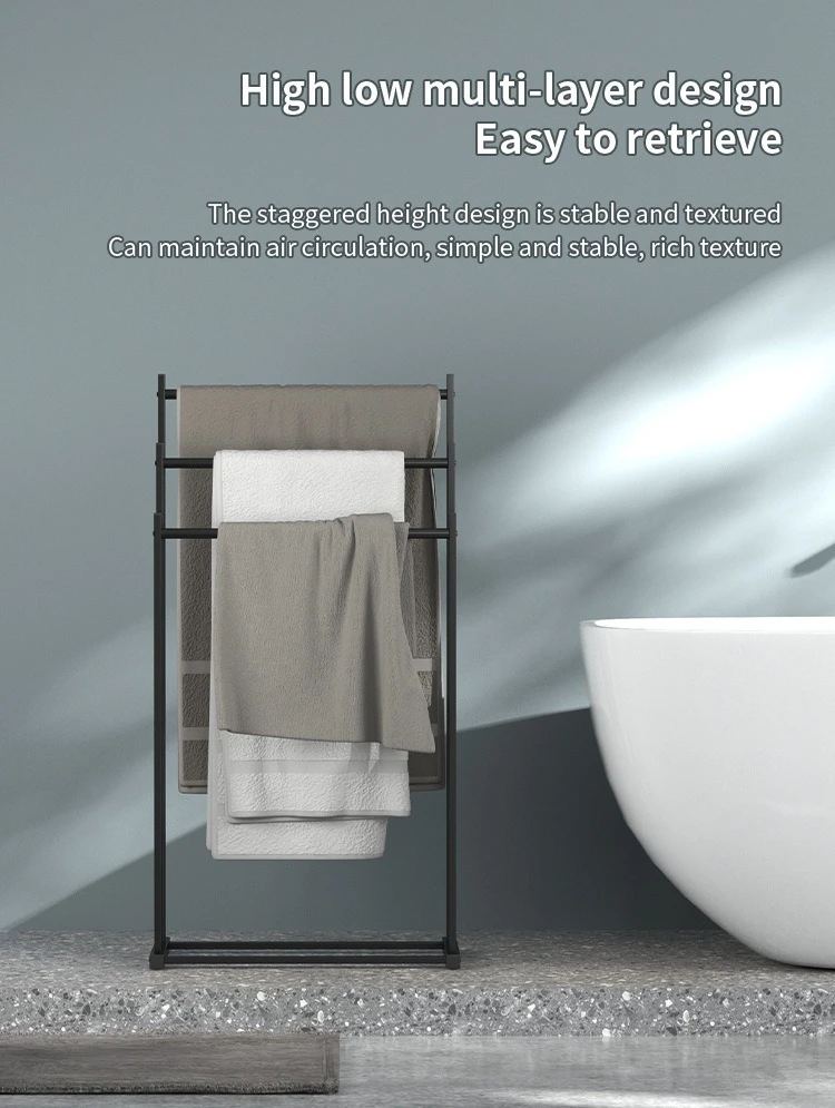 3-Tier Wall-Mounted Bath Towel & Toiletries Shelf detail 6