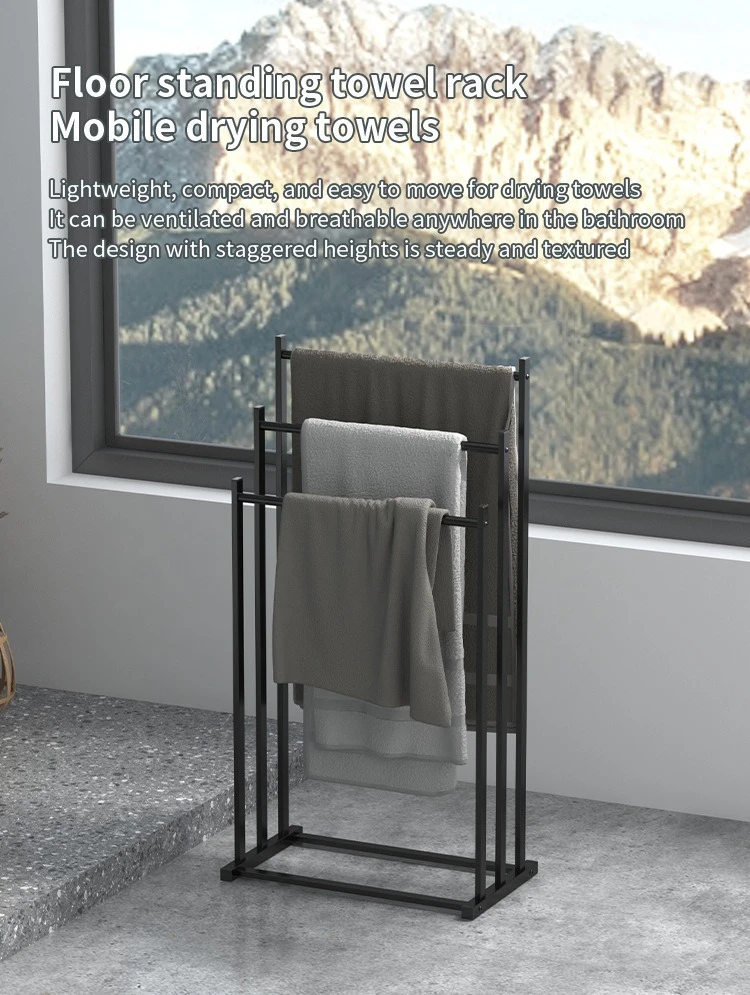 3-Tier Wall-Mounted Bath Towel & Toiletries Shelf detail 5
